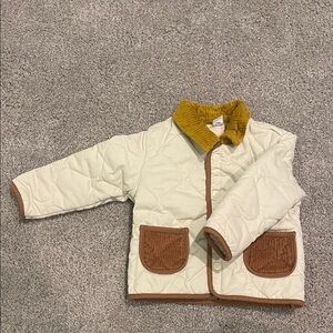 Old Navy Kids Quilted Jacket with Cream and Brown